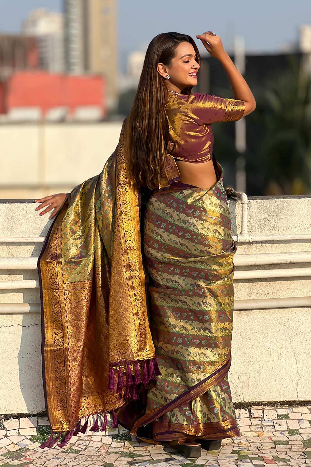 Red Zari Silk Saree