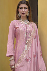 Pink Georgette Embroidered Designer Salwar Suit