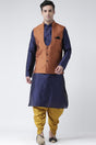 Buy Men's Art Silk  Solid Jacket in Rust  Online