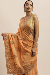 Rangoli Embroidered Saree In Yellow