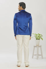 Blue Suede Velvet Jodhpuri Pant