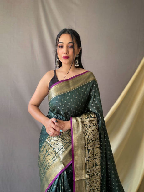 Green Banarasi Silk Silk Saree