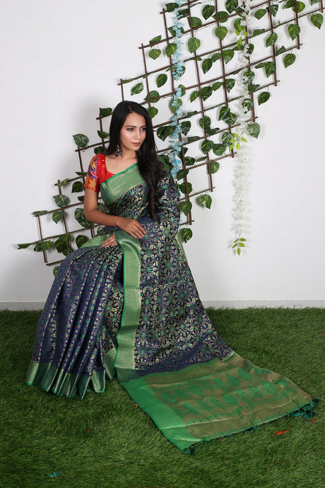 Green Patola Silk Silk Saree