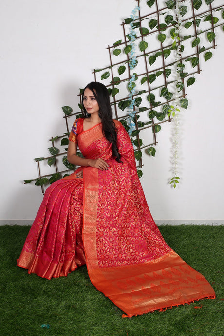 Red Patola Silk  Saree