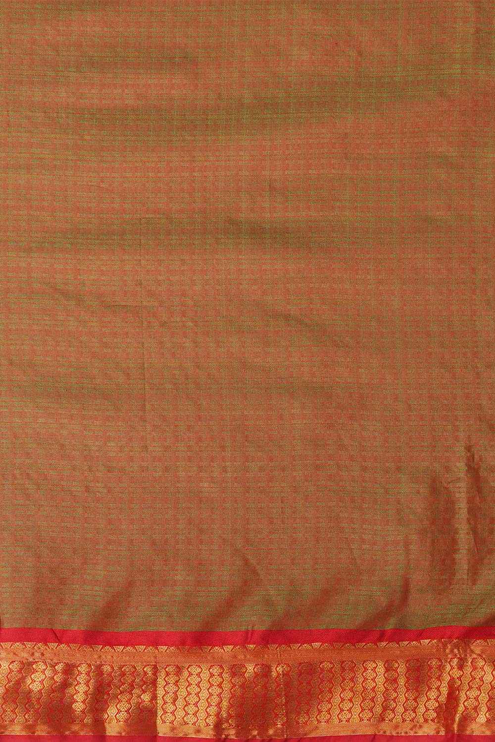 Orange Aura Silk Abstract Woven Design Taant Saree