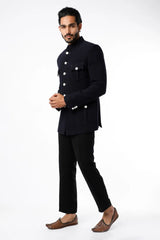 Black Suiting Jodhpuri Pant