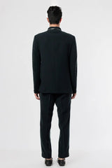 Black Suede Velvet Jodhpuri Pant