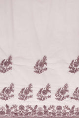 Net Embroidered Saree In Light Purple