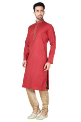 Shop Men's Kurta Set in Red