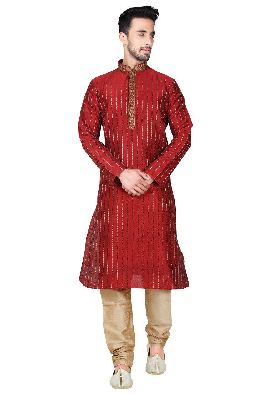 Silk reddish maroon offers kurta bottom set