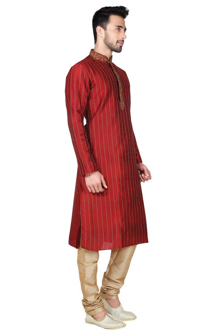 Shop Men's Kurta Set in Maroon