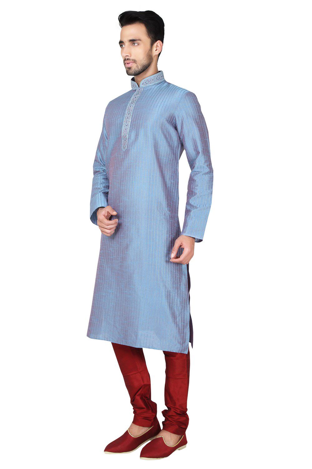 Shop Men's Kurta Set in Blue