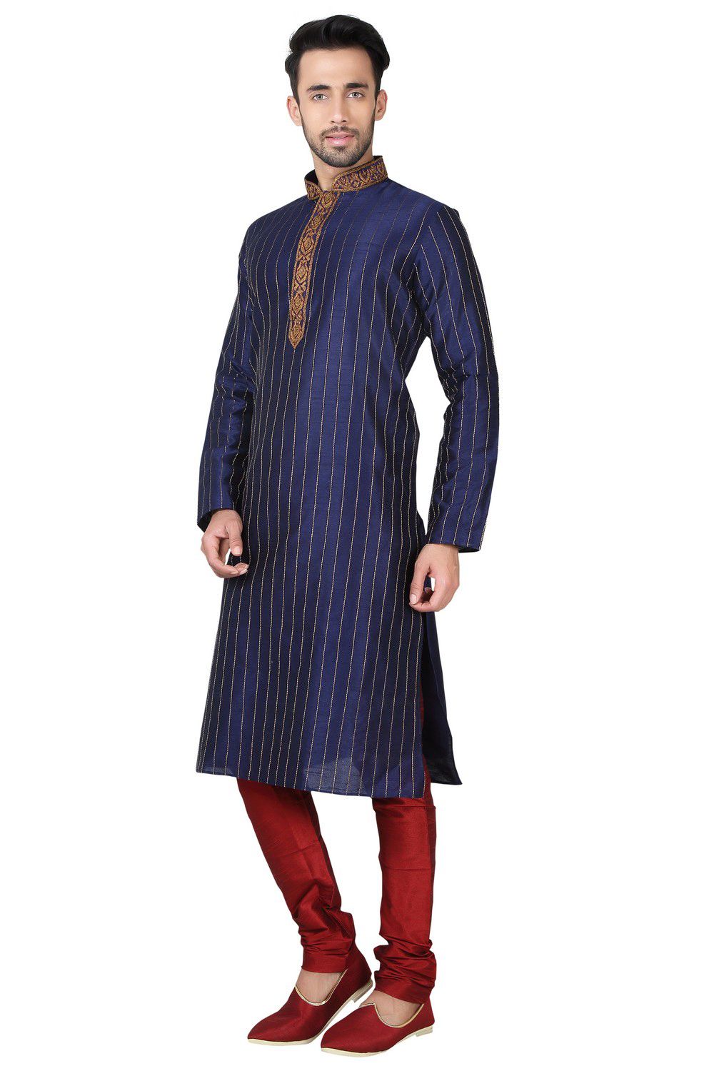 Shop Men's Kurta Set in Navy Blue