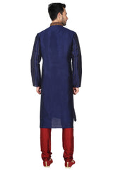 Shop Navy Blue Kurta Set Online For Men