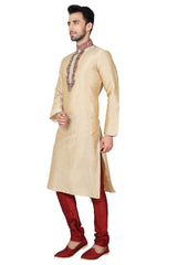 Shop Men's Kurta Set in Gold