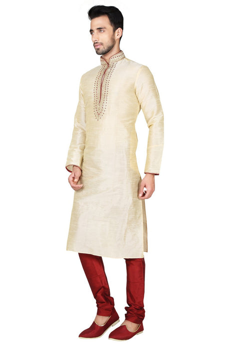 Shop Men's Kurta Set in Gold