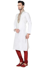 Shop Men's Kurta Set in White