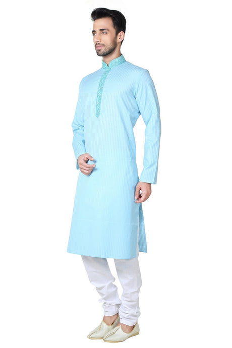 Shop Men's Kurta Set in Sky Blue