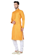 Shop Men's Kurta Set in Orange