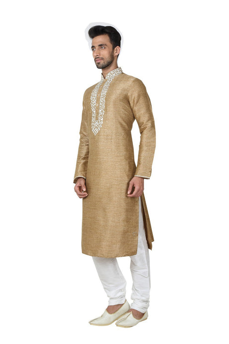 Shop Men's Kurta Set in Brown 