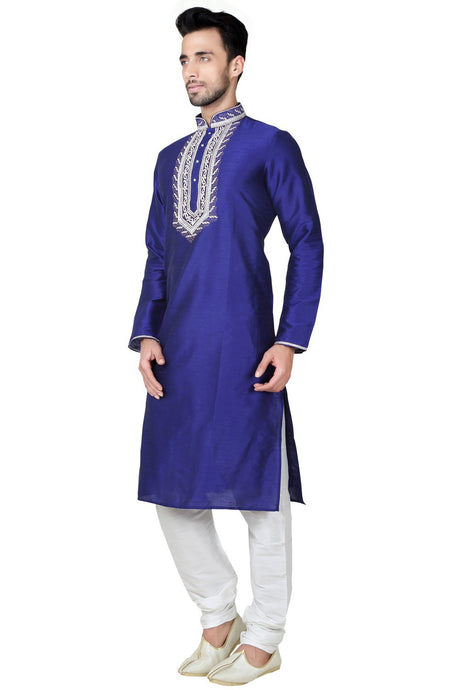 Shop Men's Kurta Set in Royal Blue