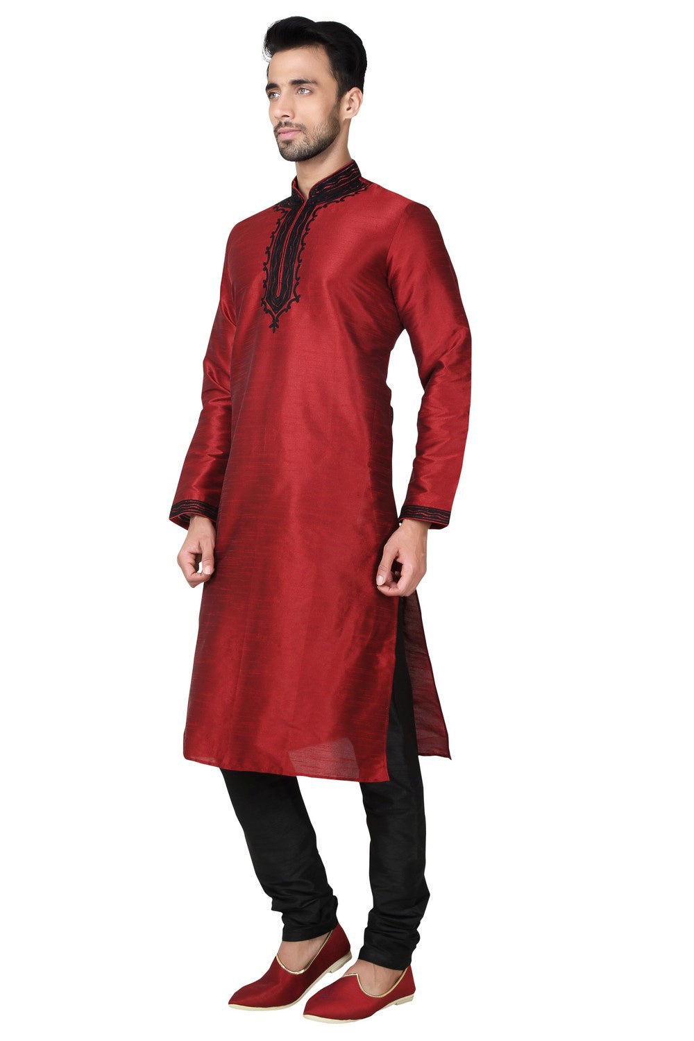 Shop Men's Kurta Set in Maroon