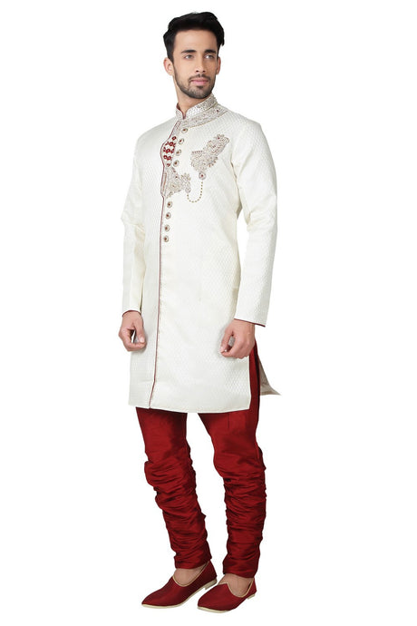 Shop Men's Sherwani Set in White