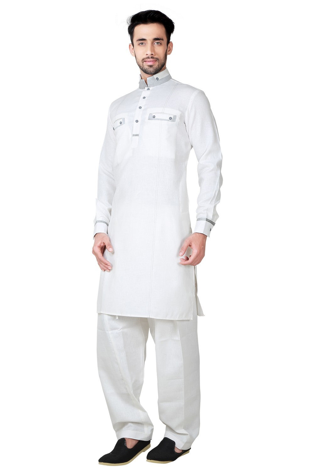 Shop Men's Pathani Set in White