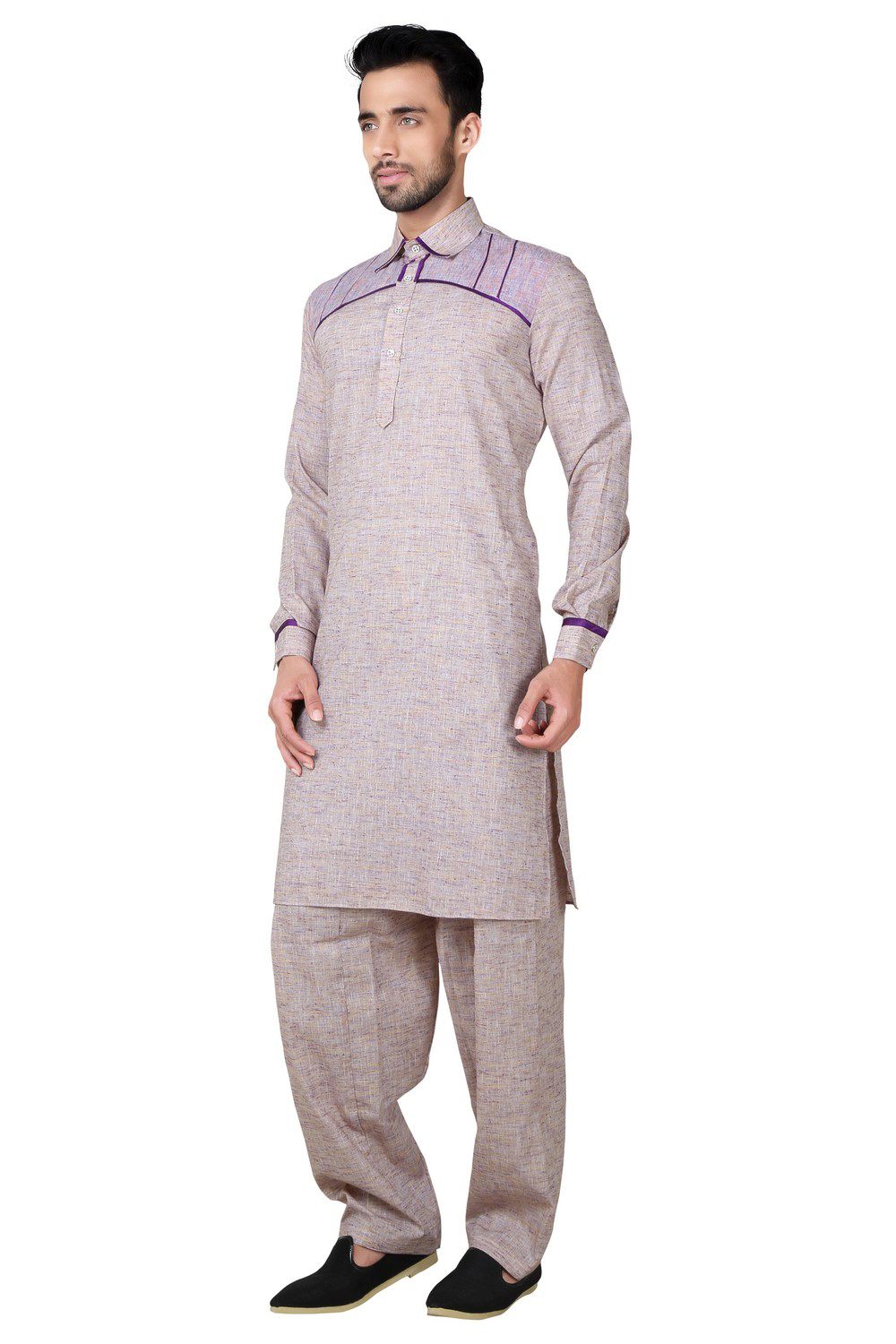 Shop Men's Pathani Set in Brown 