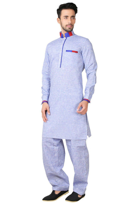 Shop Men's Pathani Set in Blue