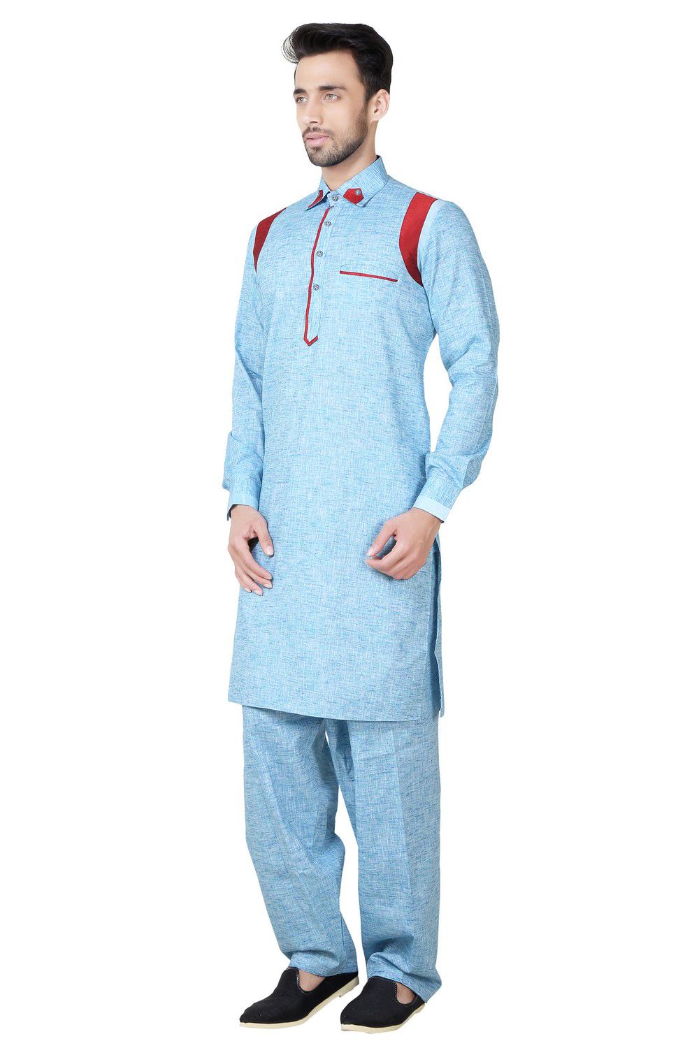 Shop Men's Pathani Set in Blue