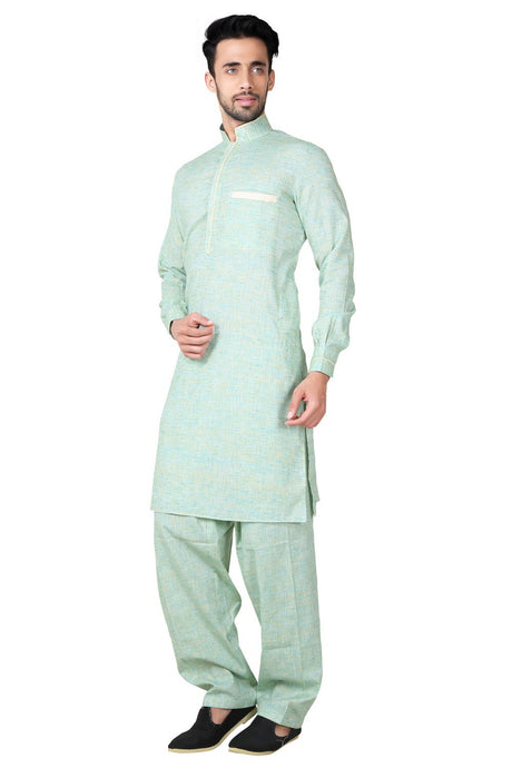 Shop Men's Pathani Set in Green