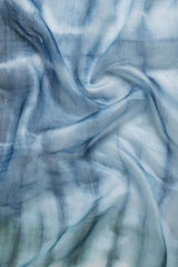 Blue Pure Silk Bhagalpuri Tie And Dye Saree