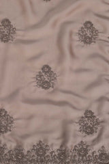 Brown Art Silk Self Zari Embroidered Saree