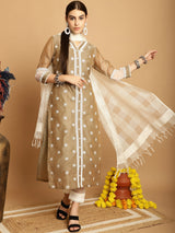 Mouse  Chanderi Printed Kurta Set