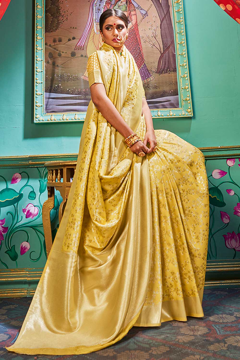 Buy Banarasi Art Silk Woven Saree Online