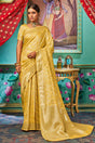 Buy Banarasi Art Silk Woven Saree in Yellow Online