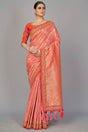 Buy Banarasi Art Silk Woven Saree in Peach Online