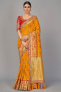 Buy Banarasi Art Silk Woven Saree in Yellow Online