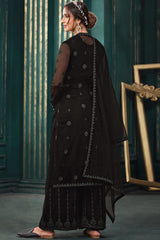 Buy Women Net Salwar Suit in Black