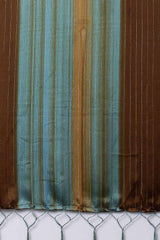 Buy Poly Georgette Striped Saree in Teal blue Paatern Design