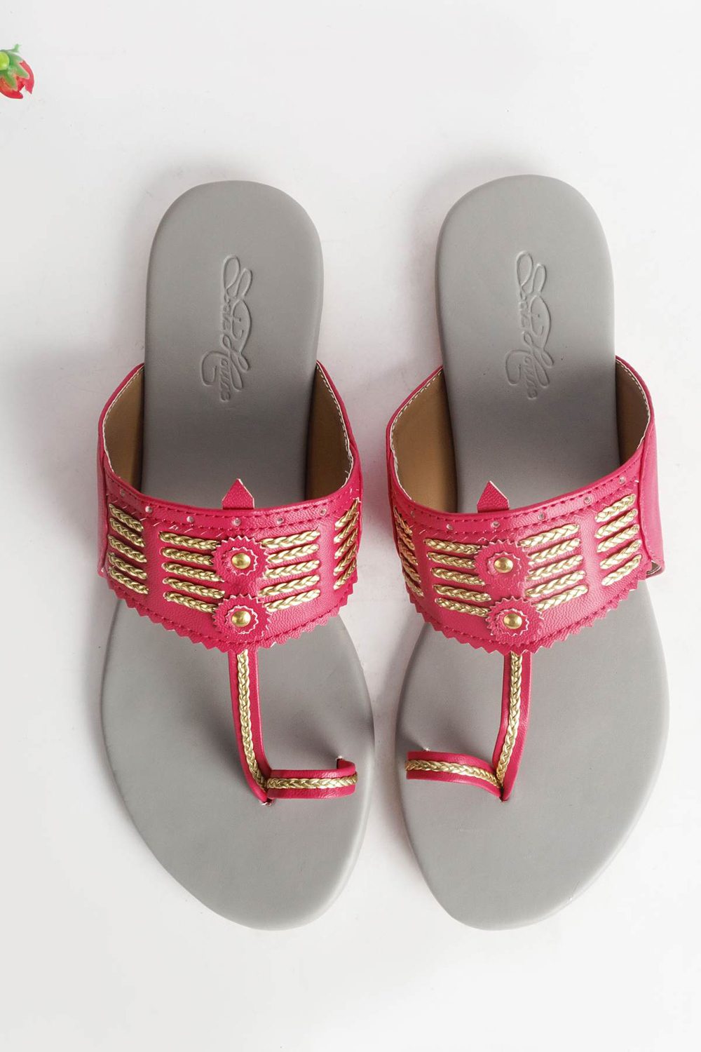 Buy Magenta Color Kolapuri Flats Online