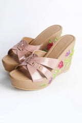 Buy Soft Faux Leather Wedges in Beige