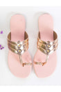 Buy Soft Faux Leather Flats in Rose Gold