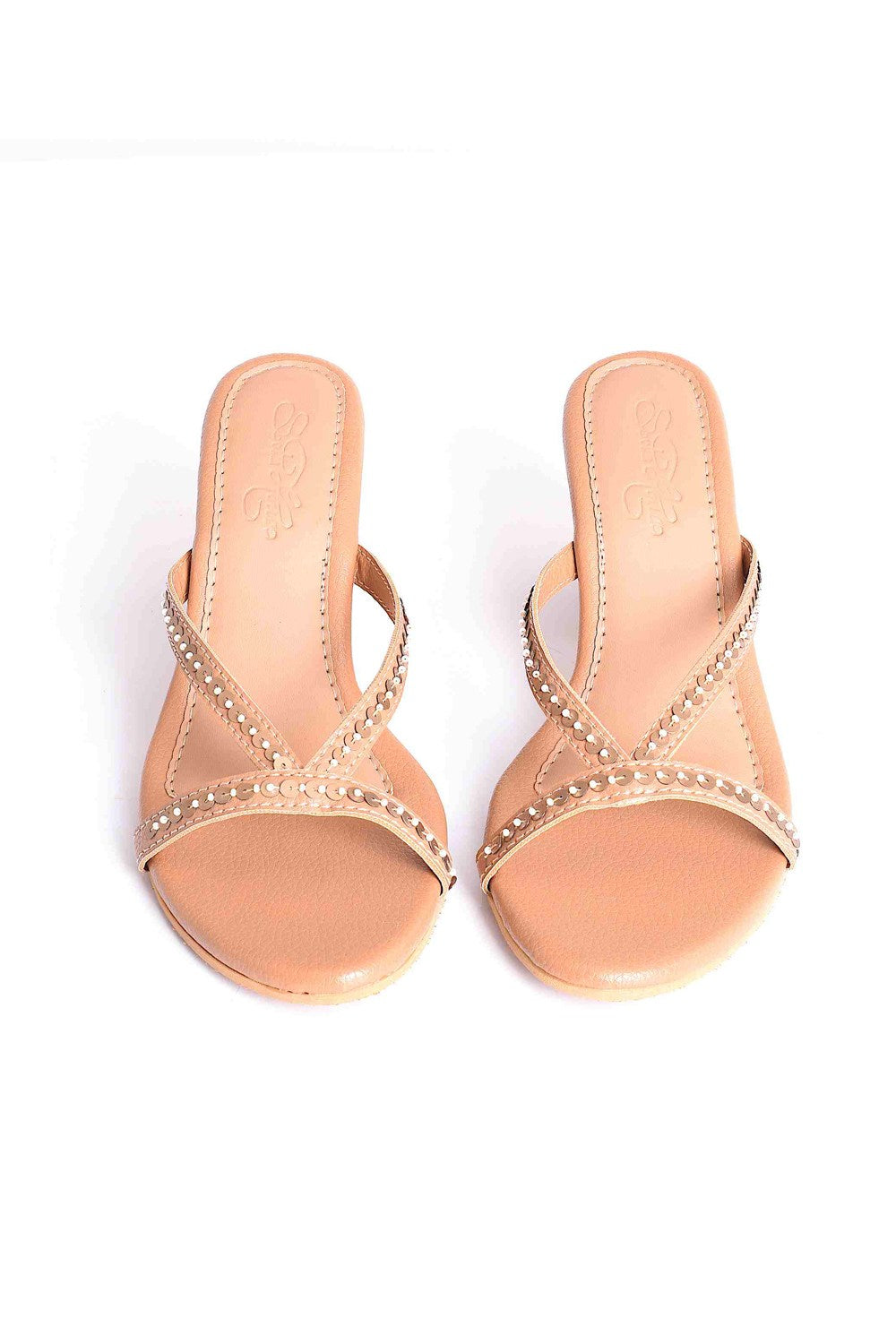 Buy Soft Faux Leather Block Heel in Rose Gold