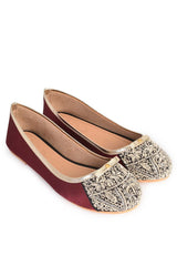 Buy Soft Faux Leather Shoes in Maroon