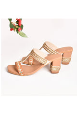 Buy Cream Block Heel For Women Online