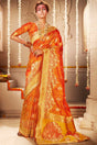 Buy Banarasi Art Silk Woven Saree in Orange Online