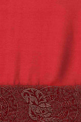 Maroon Art Silk Solid Embroidered Saree