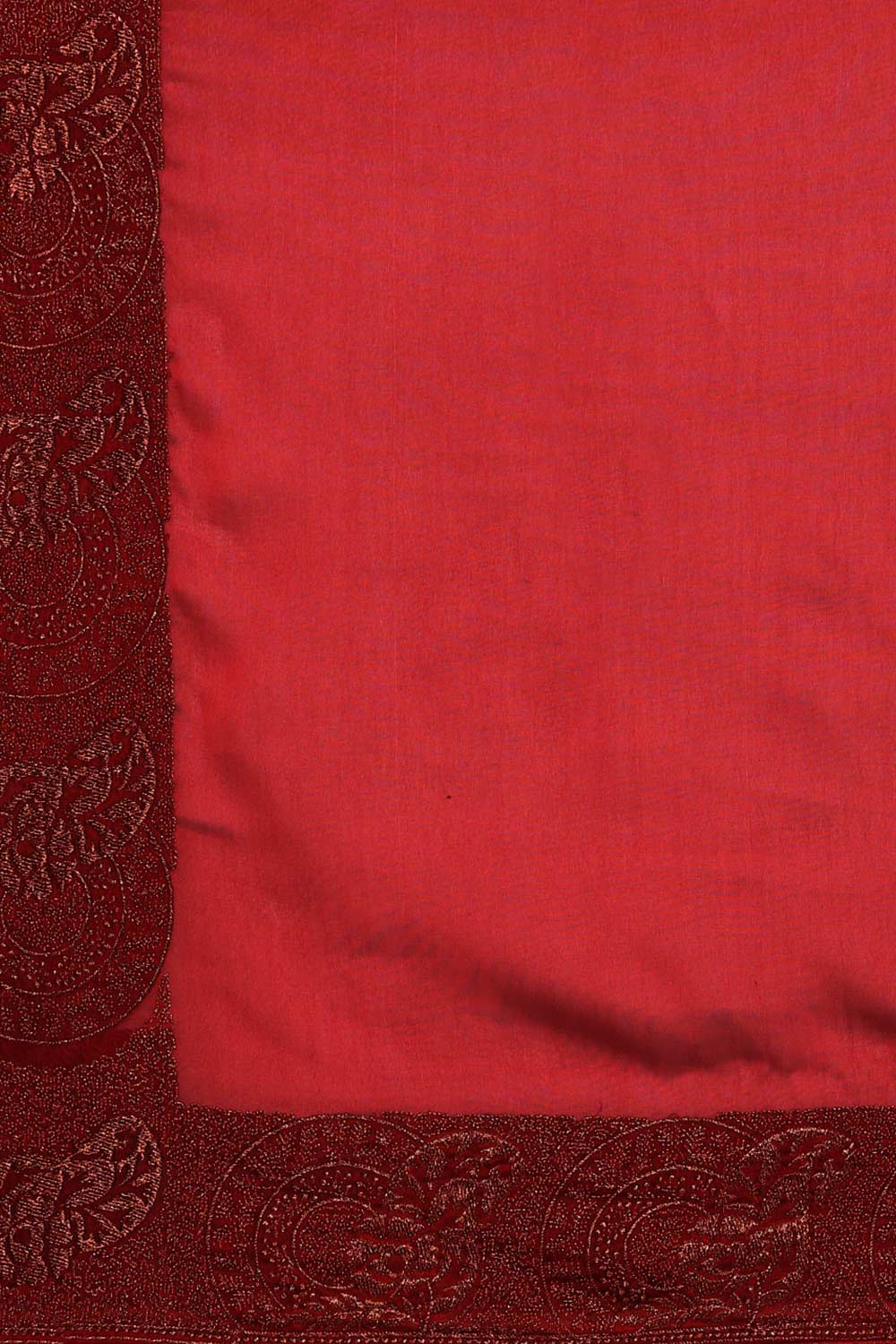 Maroon Art Silk Solid Embroidered Saree